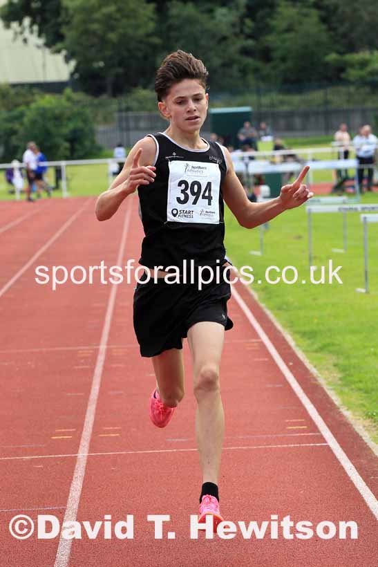 Mens under-17s 3000 metres, 2023 Northern Under-13s, Under-15s and Under-17s, Middlesbrough.  Photo: David T. Hewitson/Sports for All Pics